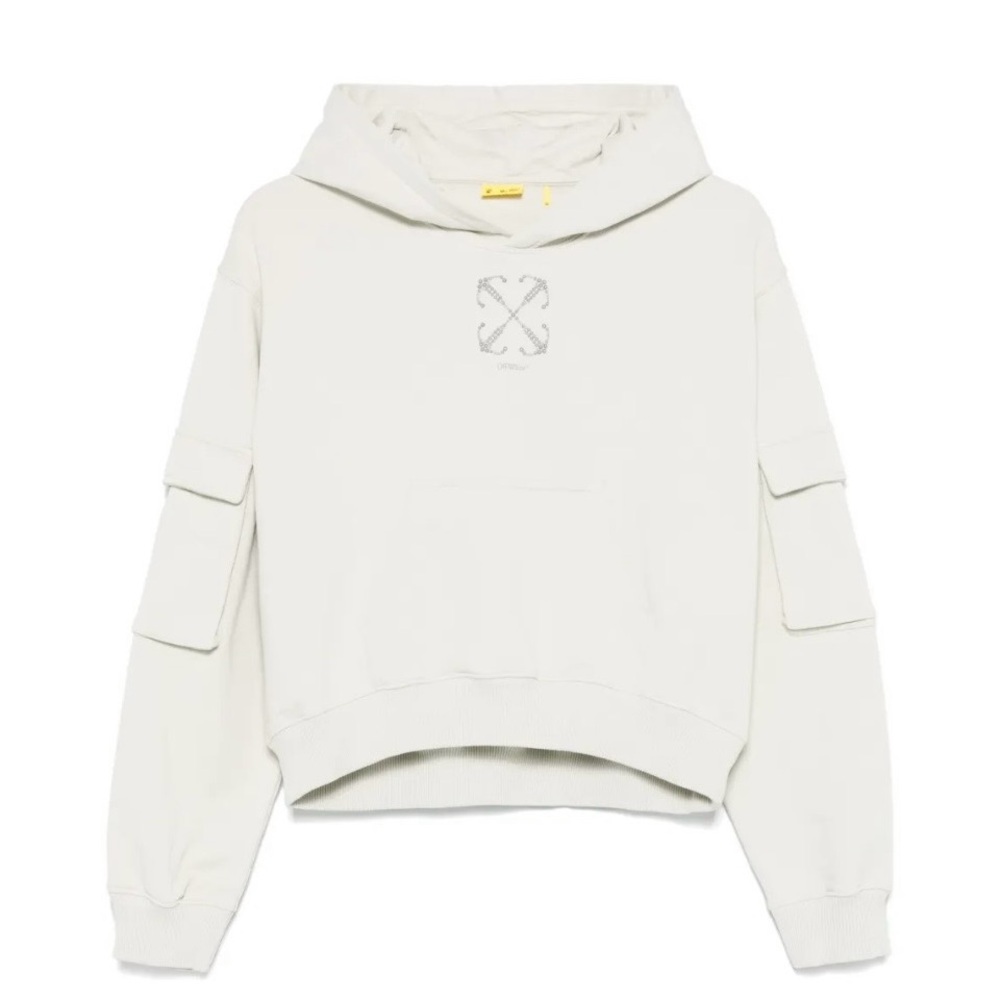 Off-White Kids Logo cropped Hoodie